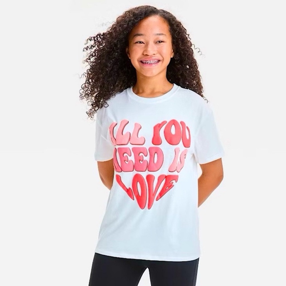 The Beatles All You Need is Love Graphic T-Shirt White and Red